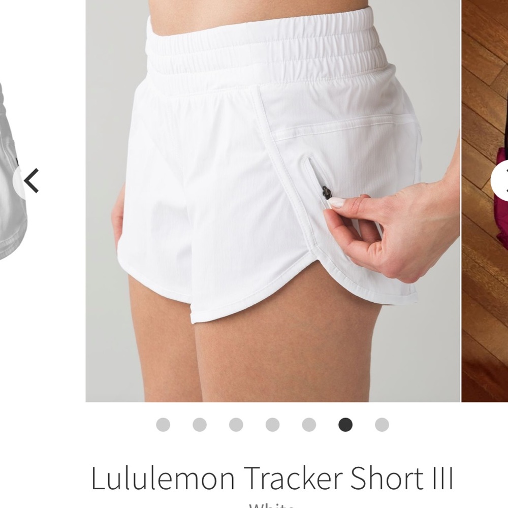 Lululemon Tracker Short White/2-way stretch/Size 4